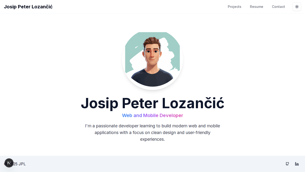 Personal Portfolio screenshot 1