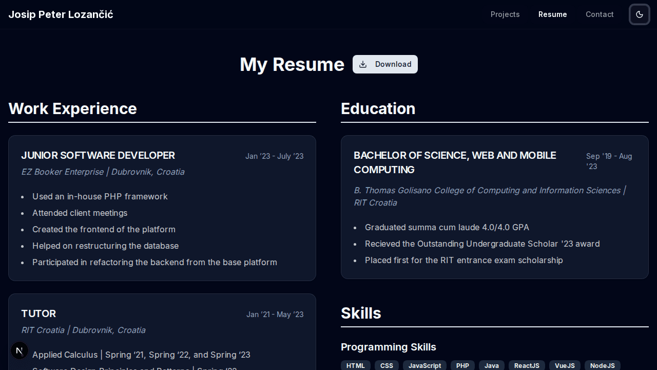 Personal Portfolio screenshot 5