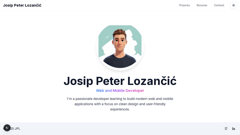 Screenshot of Personal Portfolio